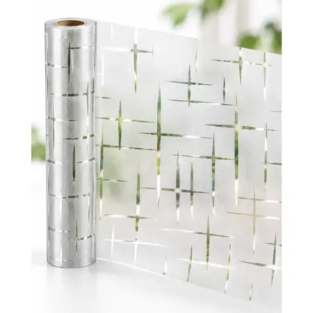 Decorative Self-Adhesive Frosted Glass Window Film for Bathroom & Office — Home & Furniture Decorative Films