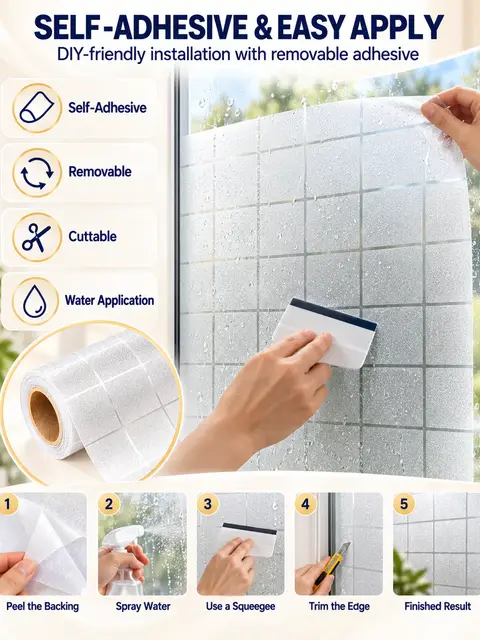 White Frosted / Etched Privacy Glass Window Film — Wall panels