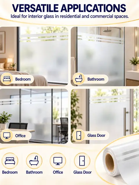 Waterproof Frosted Privacy Glass Window Film — Countertops & tables
