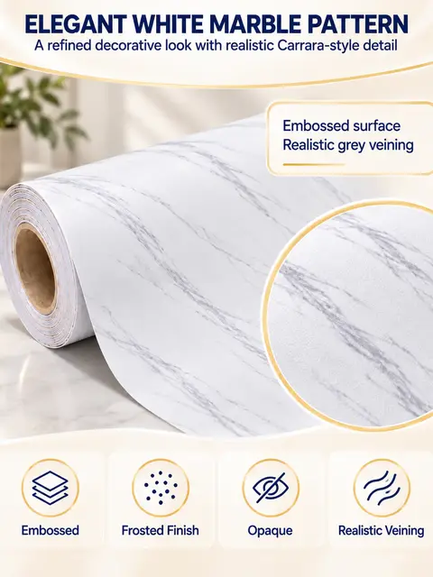 Factory Wholesale Marble Design Adhesive Vinyl Wrapping Paper Sticker — Interior doors
