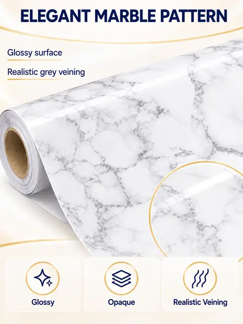Granite Look Effect Contact Paper Decorative Self-Adhesive Film Marble Gloss Vinyl Film — Interior doors