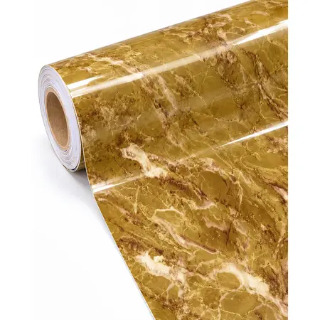 Waterproof Self Adhesive Removable Gloss Vinyl Film Decorative Contact Paper for Countertops Furniture Renovated Wallpaper — Home & Furniture Decorative Films
