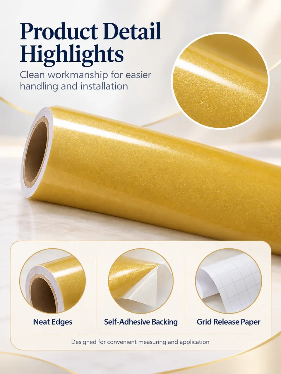 Decorative Film PVC Vinyl — Installation and application detail