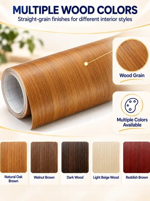 Self-Adhesive Wood Grain Contact Paper / Decorative Film for Furniture — Interior doors