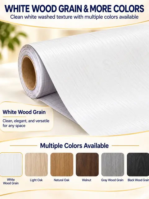 Factory Price White Wood Grain Self-Adhesive PVC Film for Furniture — Interior doors