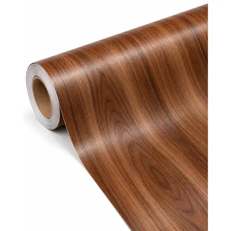 Modern Embossed Wood Grain Self-Adhesive PVC Film for Ceiling, Wall & Furniture — Home & Furniture Decorative Films