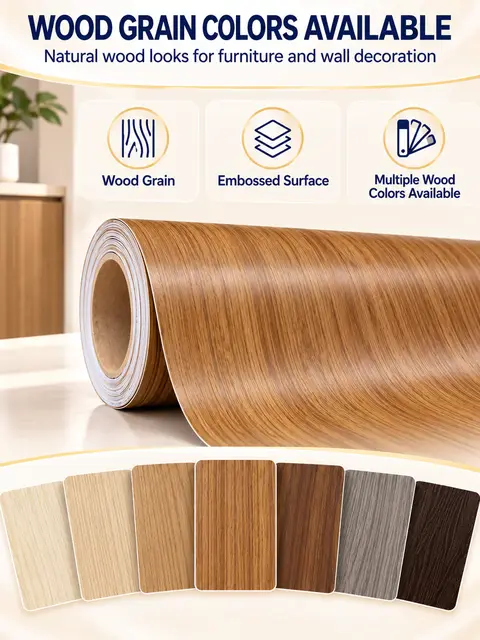 Self-Adhesive PVC Wood Grain Decorative Film for Furniture & Wall — Interior doors