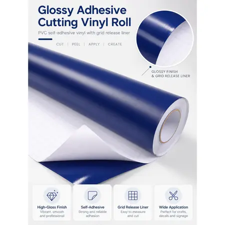 Glossy & Matte Color Adhesive Vinyl Roll for Cutting Plotters — Graphic & Signage Films
