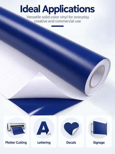 Glossy & Matte Color Adhesive Vinyl Roll for Cutting Plotters — Labels & branding