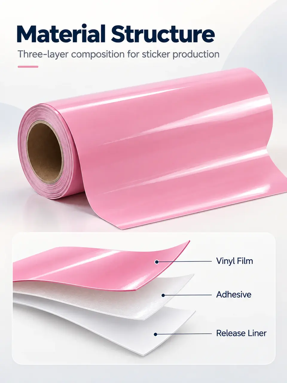 Custom Die-Cut Vinyl Stickers & Business Logo Labels — Surface texture and finish close-up