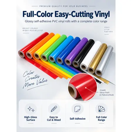Easy-Cutting PVC Adhesive Vinyl Roll — Graphic & Signage Films