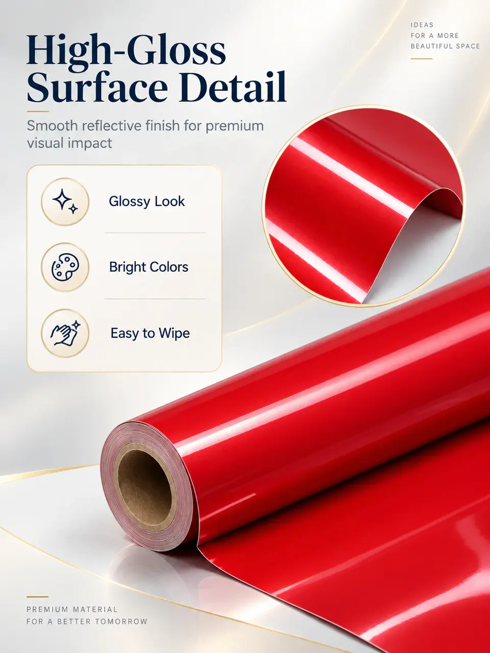 High-End Interior Decor PVC Vinyl Roll — Construction and material layers