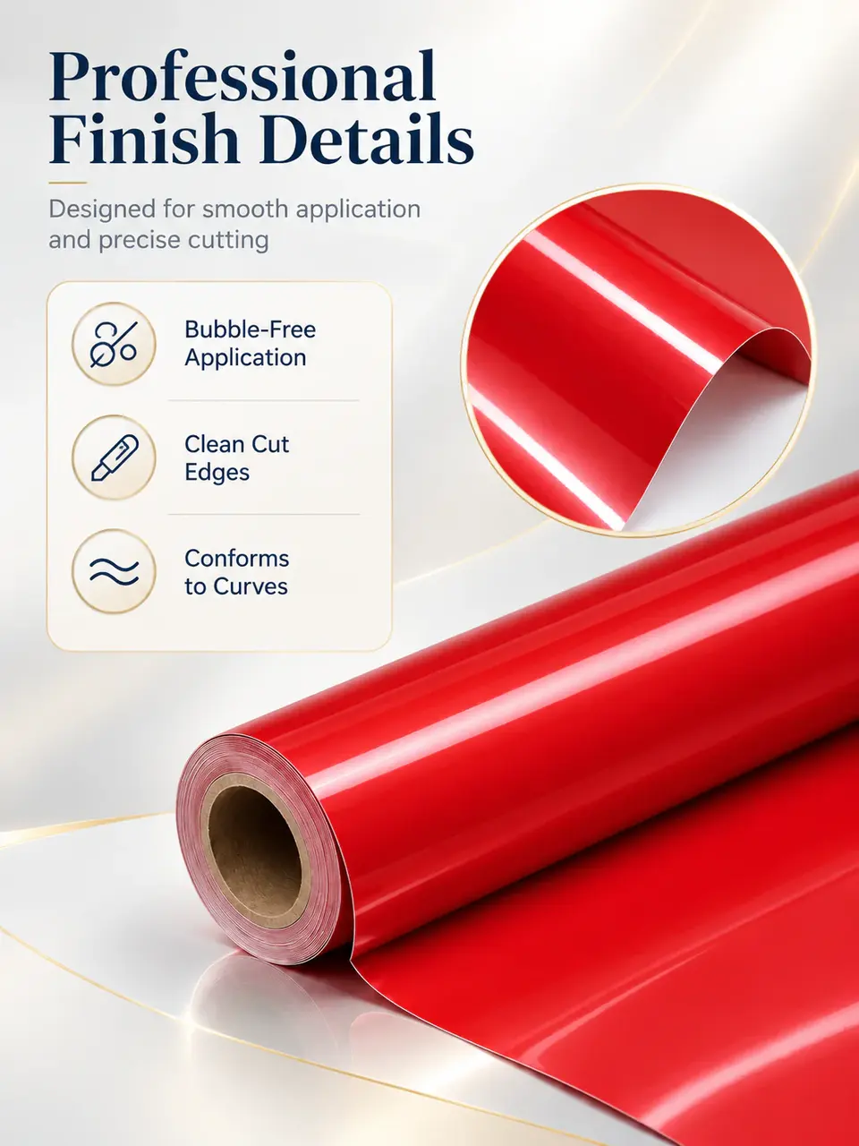 High-End Interior Decor PVC Vinyl Roll — Installation and application detail