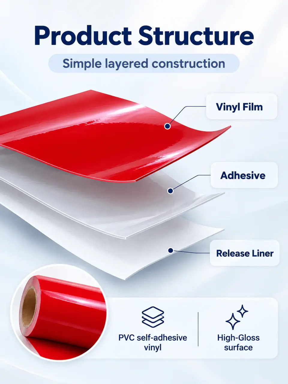 Hot-Selling Cutting Vinyl — Surface texture and finish close-up