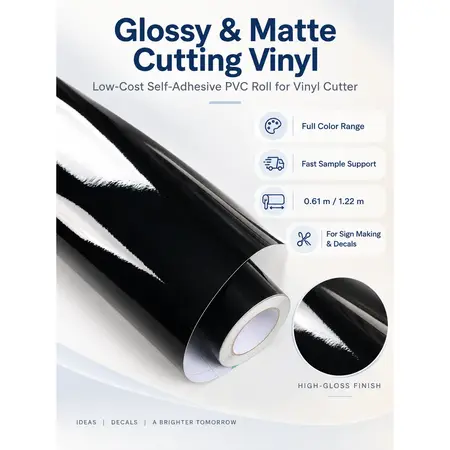 Low-Cost Glossy & Matte Self-Adhesive Vinyl Roll — Graphic & Signage Films