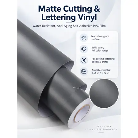 Matte Water-Resistant Anti-Aging Self-Adhesive Vinyl Roll — Graphic & Signage Films