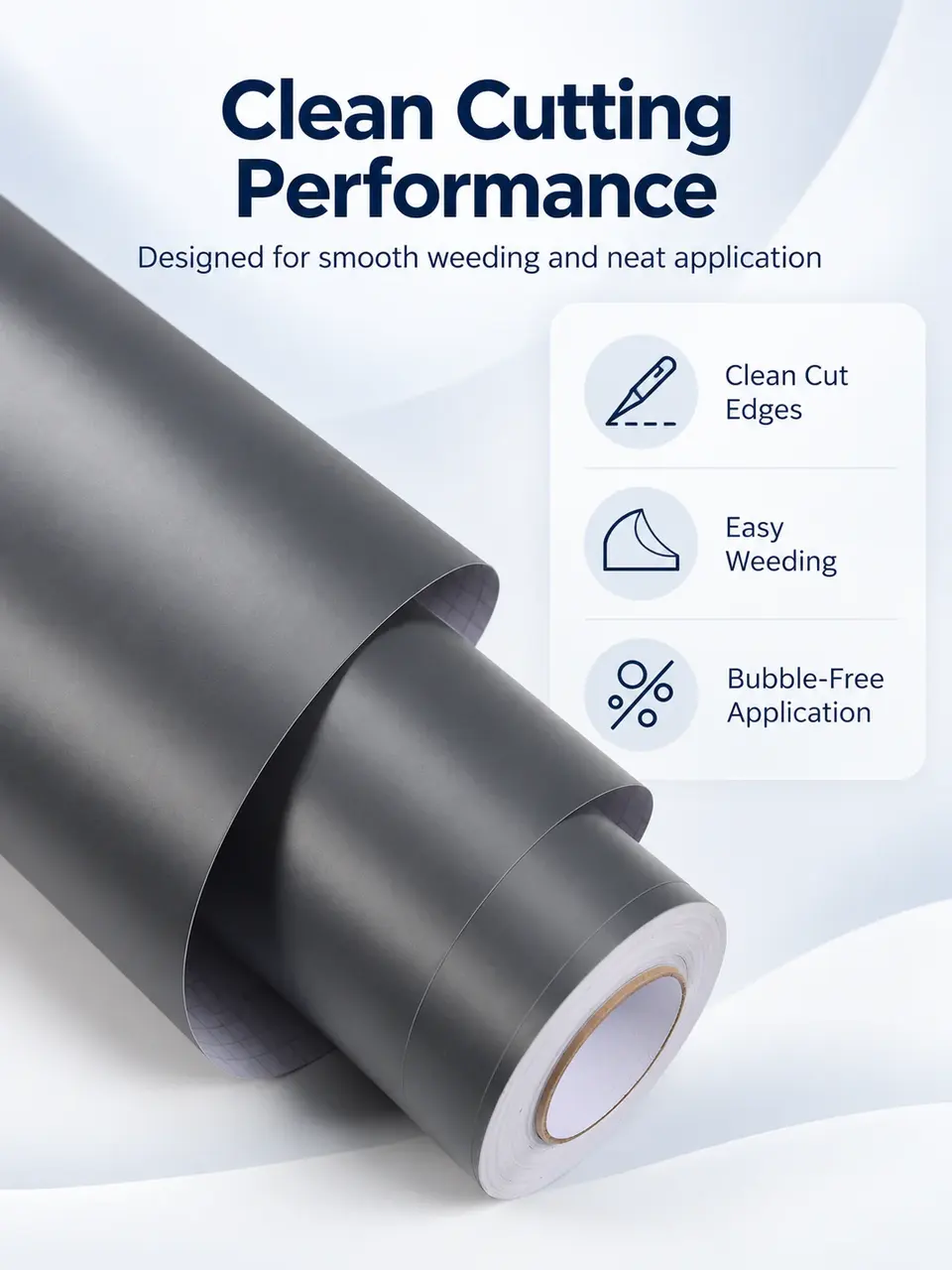 Matte Water-Resistant Anti-Aging Self-Adhesive Vinyl Roll — Installation and application detail