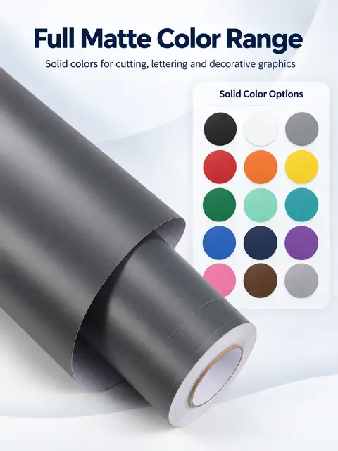 Matte Water-Resistant Anti-Aging Self-Adhesive Vinyl Roll — Vehicle graphics