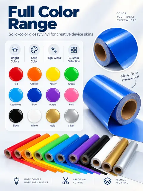 Permanent Self-Adhesive PVC Vinyl Roll for Laptop Skin Decoration — Vehicle graphics