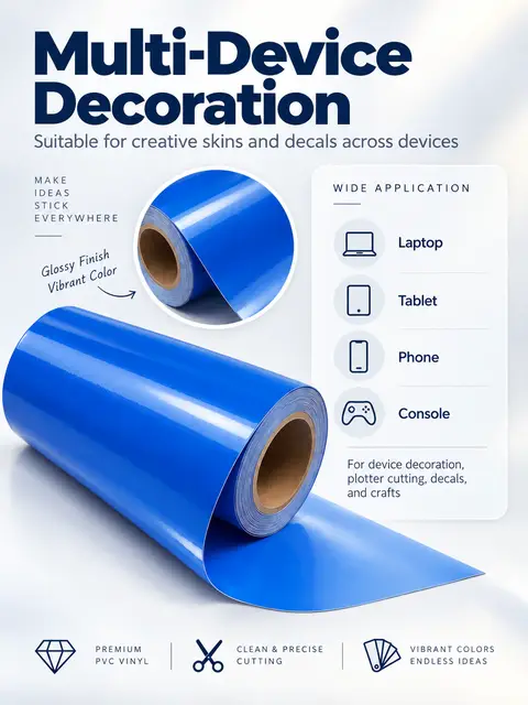 Permanent Self-Adhesive PVC Vinyl Roll for Laptop Skin Decoration — Window decals