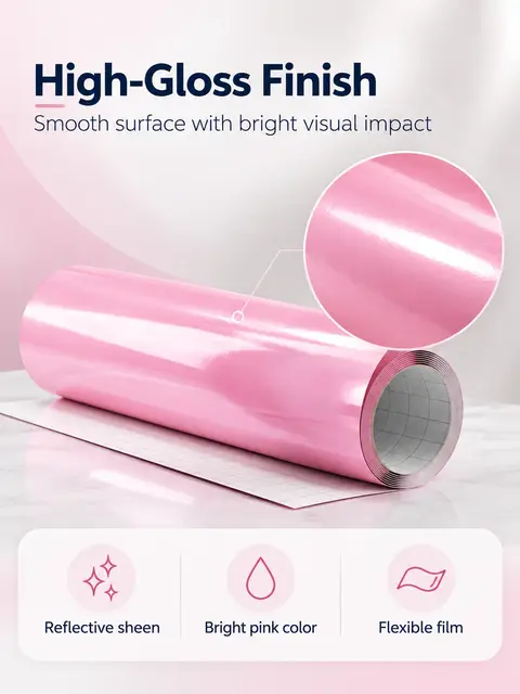 Pink Color Vinyl — Self-Adhesive Regular Cutting Plotter Colorful Vinyl Film Roll — Labels & branding