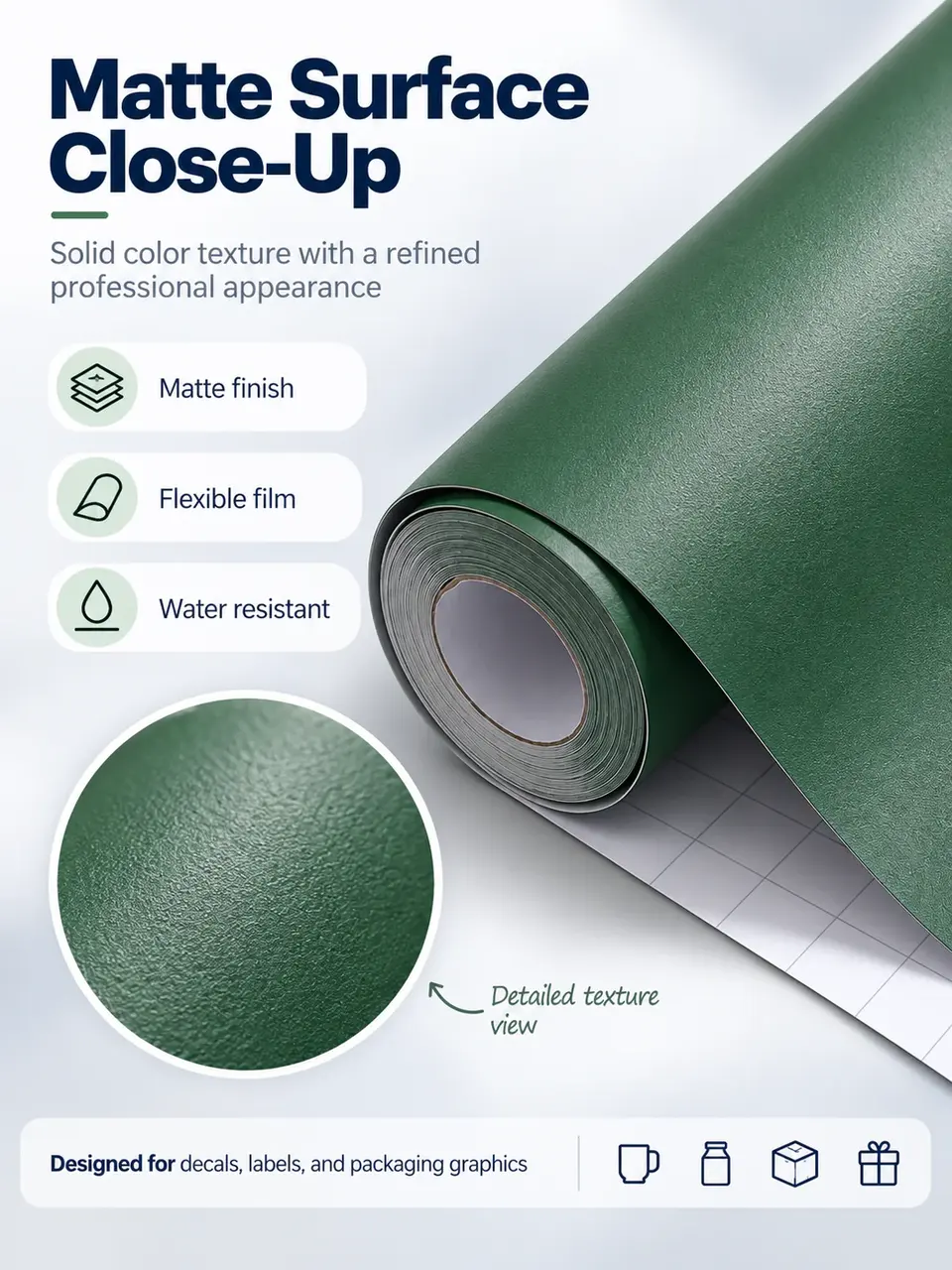Professional Branding Decal PVC Vinyl Roll — Construction and material layers
