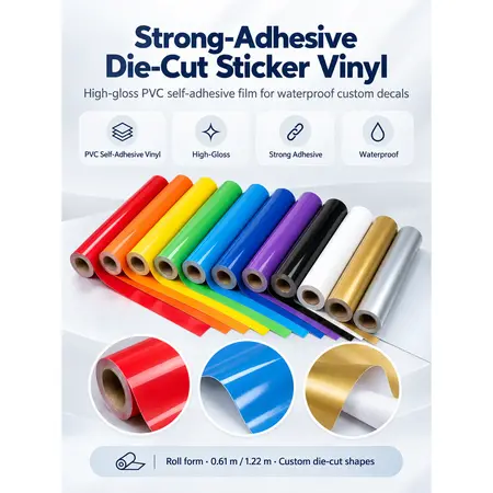 Strong-Adhesive Custom Die-Cut Vinyl Stickers — Graphic & Signage Films