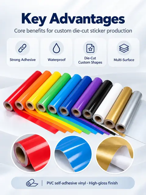 Strong-Adhesive Custom Die-Cut Vinyl Stickers — Shop signage