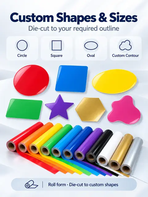 Strong-Adhesive Custom Die-Cut Vinyl Stickers — Labels & branding