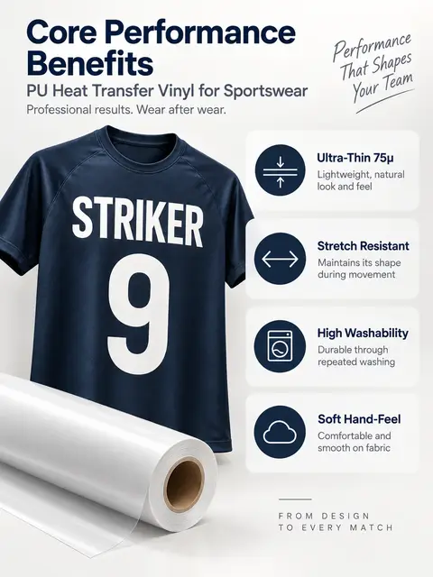 Durable Sportswear PU Heat Transfer Vinyl — Team jerseys
