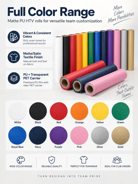 Durable Sportswear PU Heat Transfer Vinyl — T-shirt printing