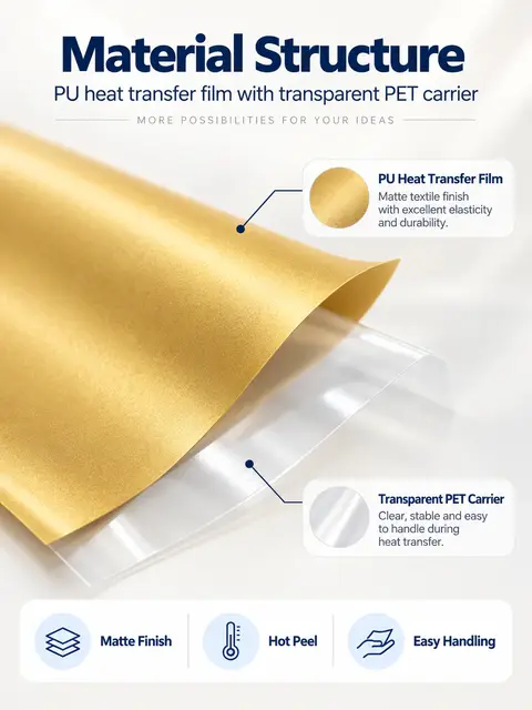 Factory Wholesale High-Elasticity PU Heat Transfer Film — Workwear
