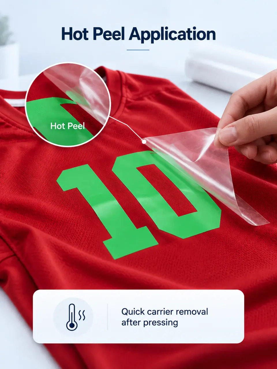 High-Elastic Athletic Heat Transfer Vinyl — Construction and material layers