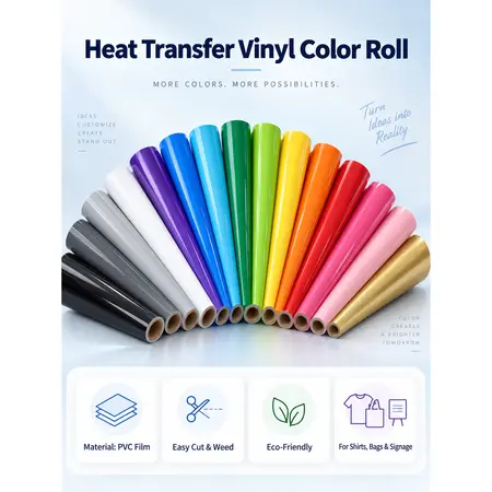 High-Quality Heat Transfer Vinyl Color Roll — Heat Transfer Vinyl (HTV)