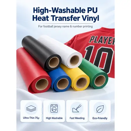 High-Washable PU Heat Transfer Vinyl — Heat Transfer Vinyl (HTV)