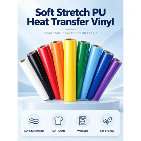 Soft-Stretch PU Heat Transfer Vinyl Roll — Heat Transfer Vinyl (HTV)