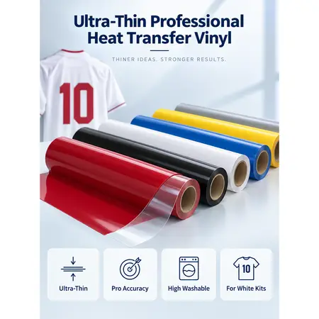 Ultra-Thin Professional Heat Transfer Vinyl — Heat Transfer Vinyl (HTV)
