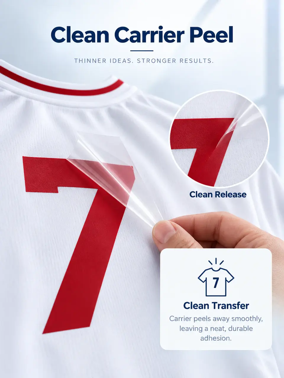 Ultra-Thin Professional Heat Transfer Vinyl — Surface texture and finish close-up