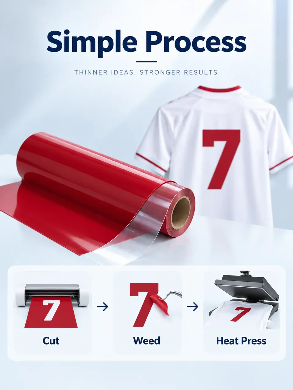 Ultra-Thin Professional Heat Transfer Vinyl — Installation and application detail