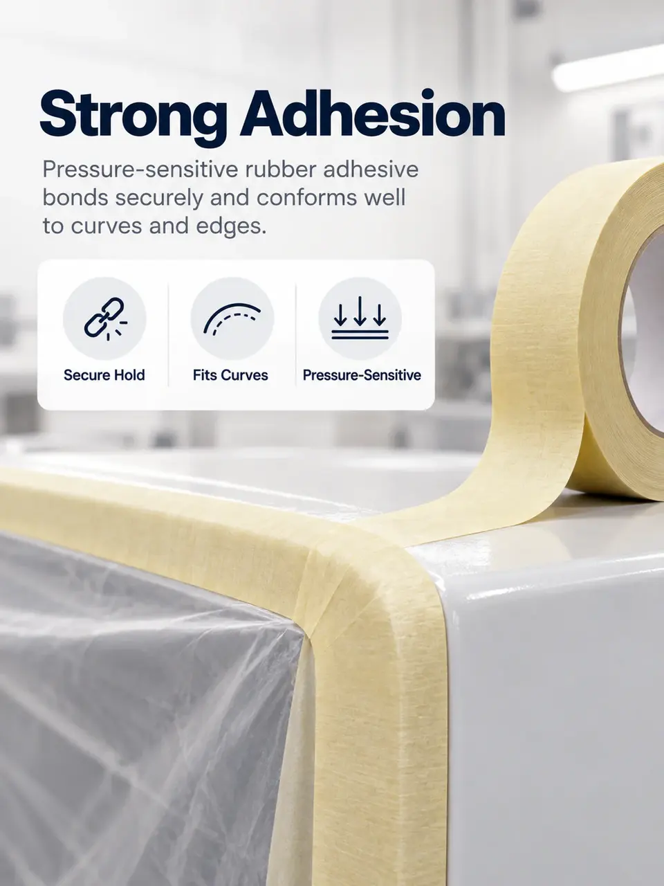 Crepe Paper Masking Tape — Construction and material layers