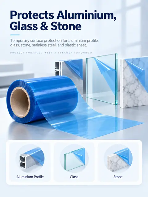 Self-Adhesive PE Surface Protective Film — Monument lettering