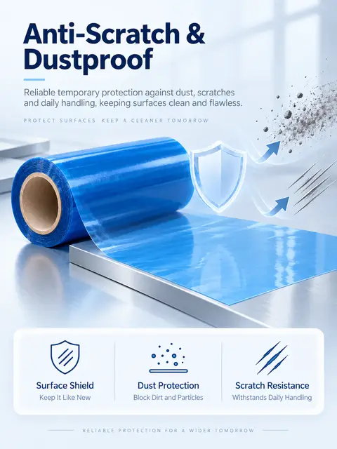 Self-Adhesive PE Surface Protective Film — Glass etching