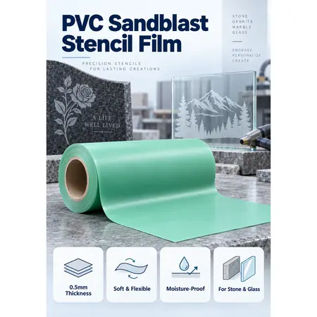 0.5mm PVC Sandblast Stencil Film — PVC & Rubber Sandblast Stencil Film
