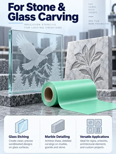 0.5mm PVC Sandblast Stencil Film — Architectural stone