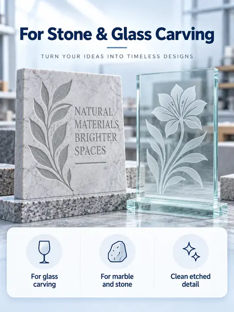 Double-Line Rubber Sandblast Stencil — Architectural stone