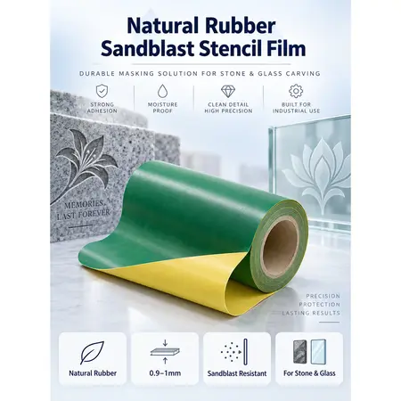 Natural Rubber Sandblast Stencil Film — PVC & Rubber Sandblast Stencil Film