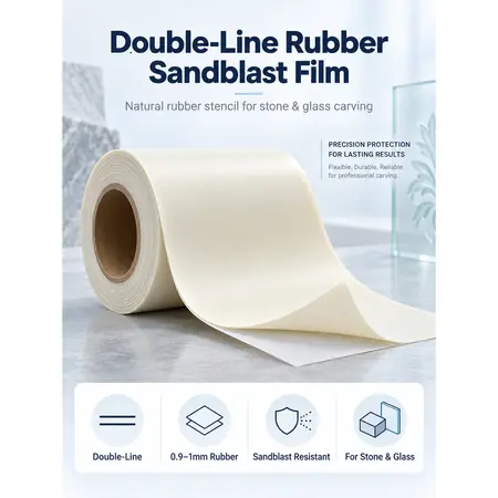 Double-Line Rubber Sandblast Film — PVC & Rubber Sandblast Stencil Film