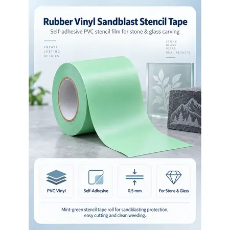 Rubber Vinyl Sandblast Stencil Tape — PVC & Rubber Sandblast Stencil Film