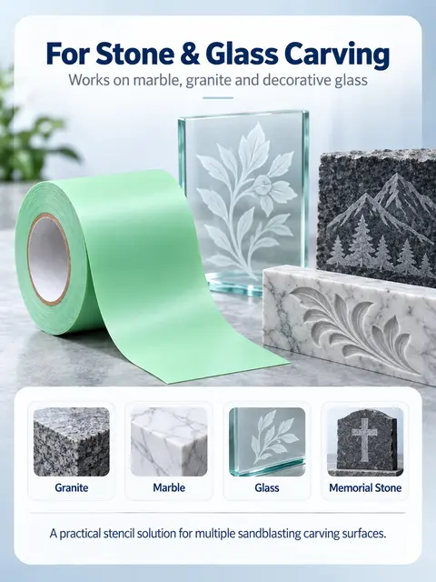 Rubber Vinyl Sandblast Stencil Tape — Architectural stone