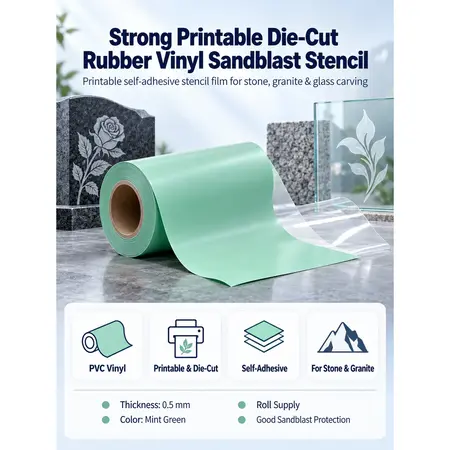 Strong Printable Die-Cut Rubber Vinyl Sandblast Stencil — PVC & Rubber Sandblast Stencil Film